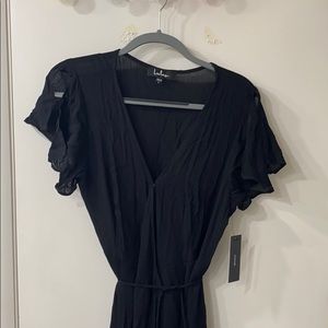 Lulu’s black maxi wrap dress